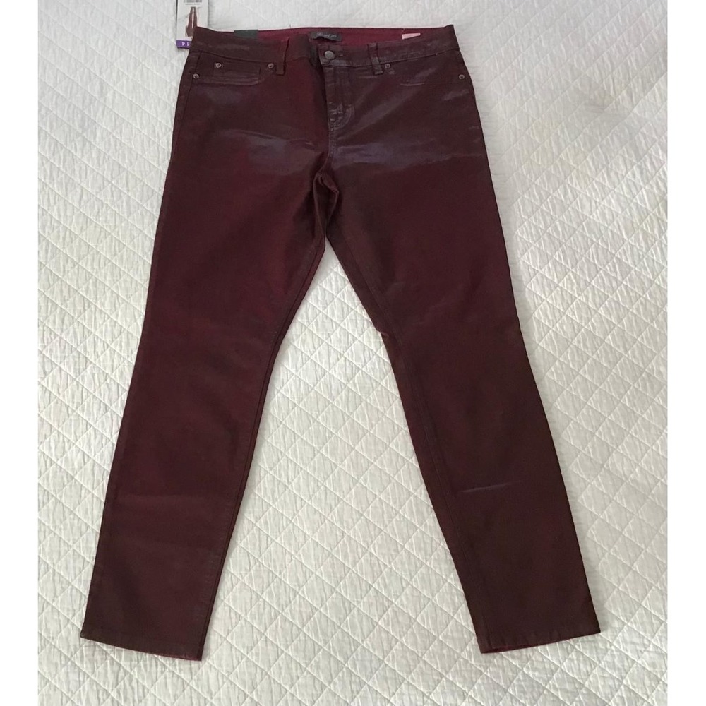 Level 99 Mid Rise Coated Skinny Jeans Forever 32/14 NWT Glam Bikercore Punk NWT